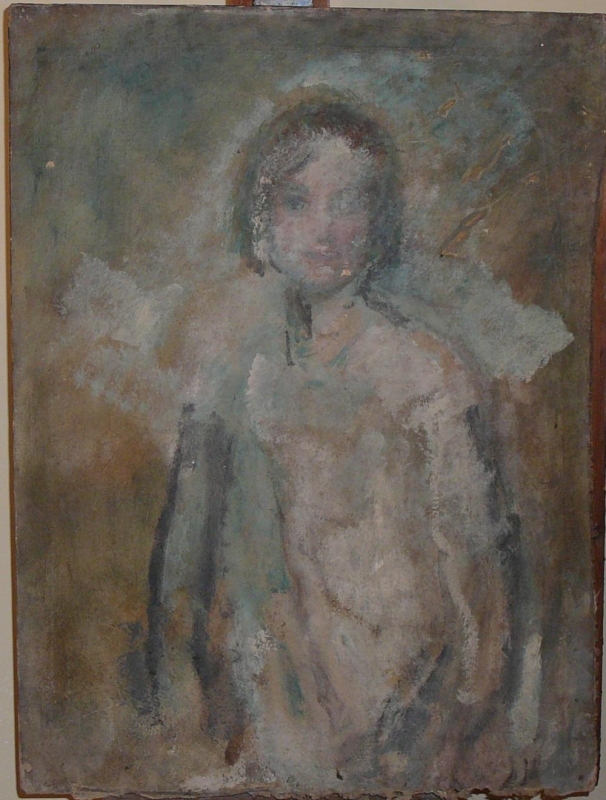 14/17 Portrait full face of a lady, 3/4 length