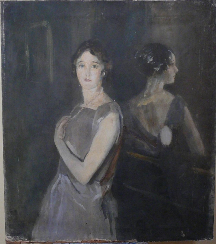 14/35 Portrait of a lady in Grey, Mrs Arkwright